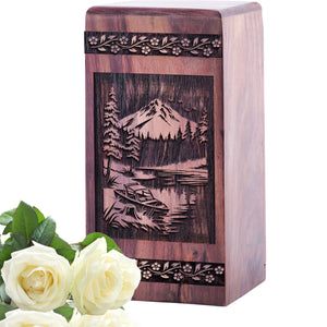 Tranquil Lake Urn Size 5(H)x3(W)x3(L)Inches