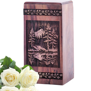 Tranquil Lake Urn Size 5(H)x3(W)x3(L)Inches