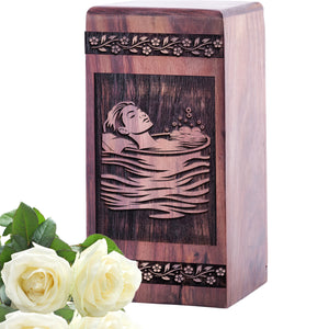Tranquil Lake Urn Size 5(H)x3(W)x3(L)Inches