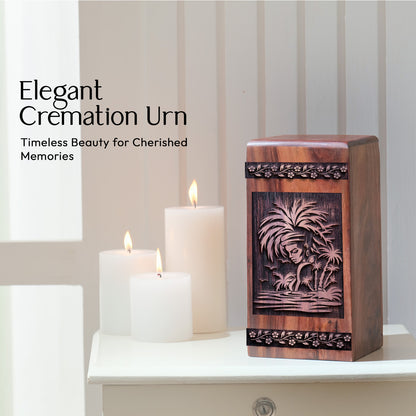 Tranquil Lake Urn Size 10 Inch 10”(H) x 5.5”(W) x 5.5”(L)