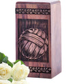 Wooden Volleyball Net Cremation Urn for Human Ashes
