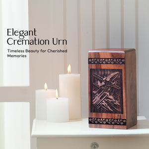 Unique Wooden Airplane Cremation Urn for Human Ashes