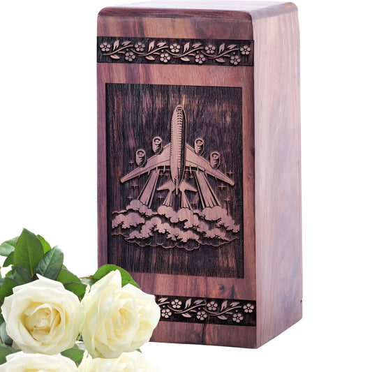 airplane Urn Size 5 Inch 5”(H) x 3”(W) x 3”(L)
