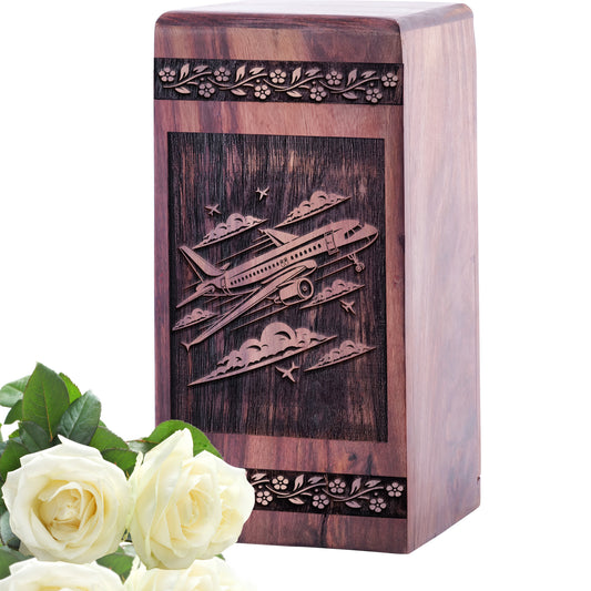 airplane Urn Size 5 Inch 5”(H) x 3”(W) x 3”(L)