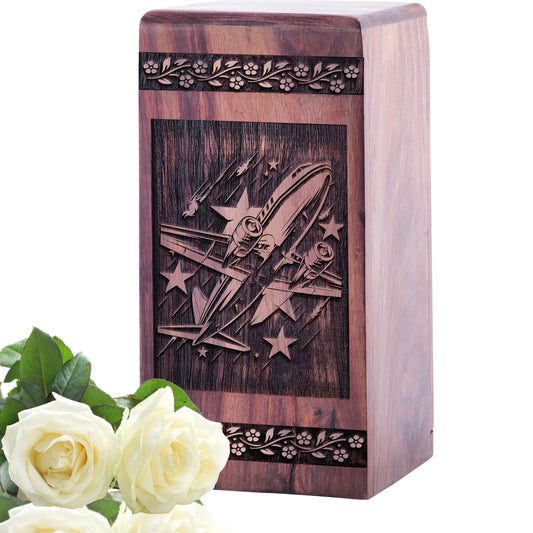 airplane Urn Size 5 Inch 5”(H) x 3”(W) x 3”(L)