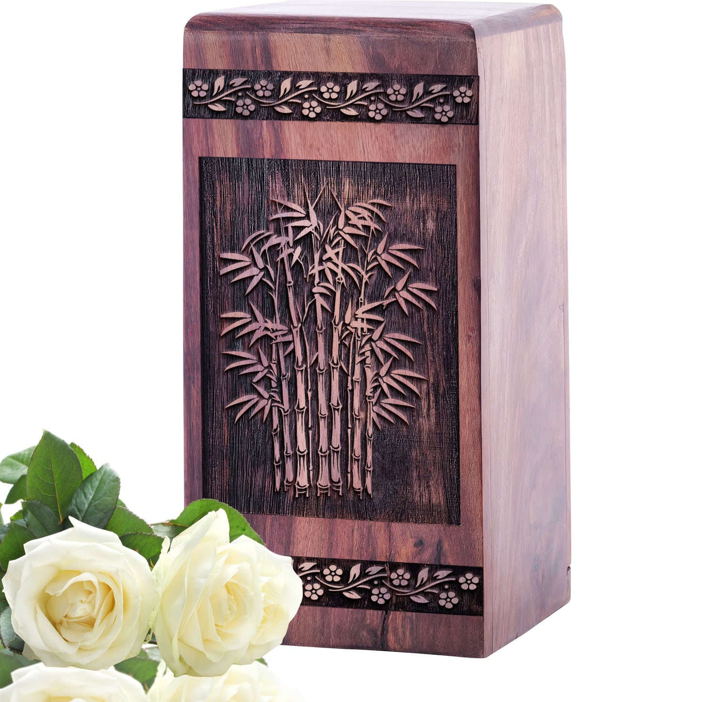 Bamboo Urn Size 5 Inch 5”(H) x 3”(W) x 3”(L)