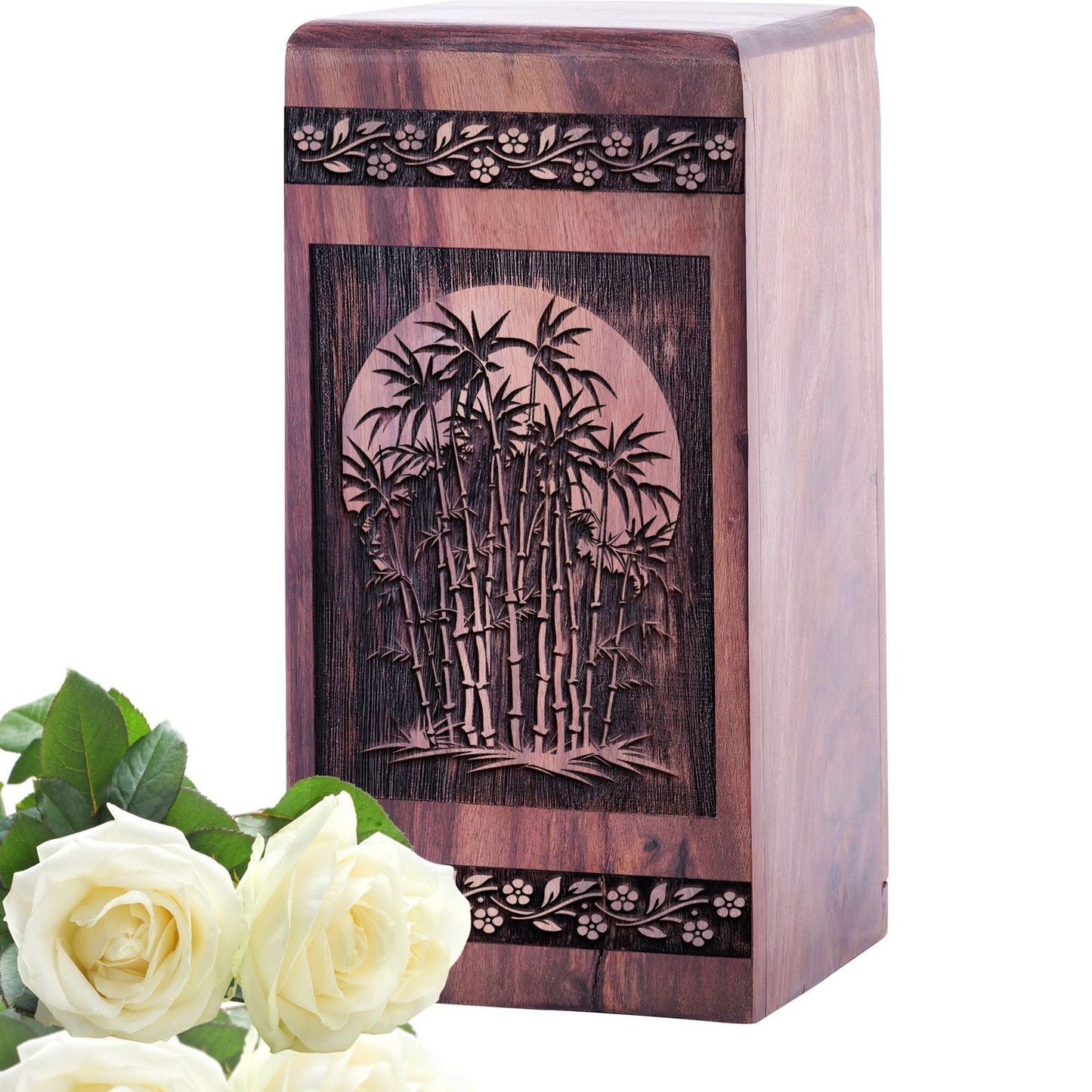 Mini Wooden Memorial Urn with Bamboo Wood Urn for Ashes