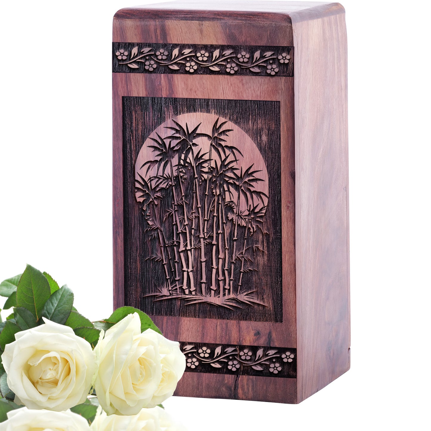 Bamboo Urn Size 5 Inch 5”(H) x 3”(W) x 3”(L)