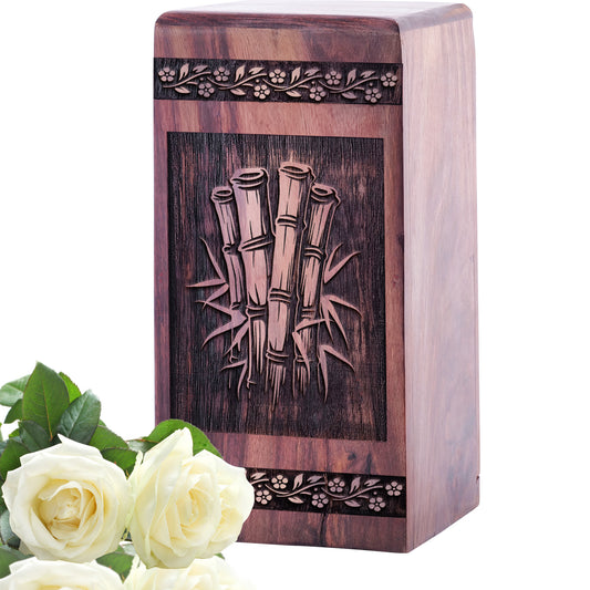 Bamboo Urn Size 5 Inch 5”(H) x 3”(W) x 3”(L)