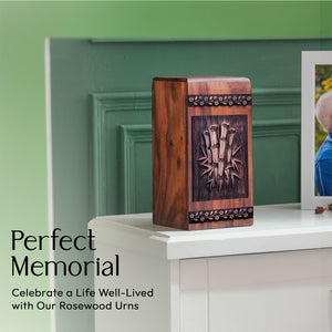 Bamboo Urn Size 11.25(H)x6.25(W)x6.25(L)Inches