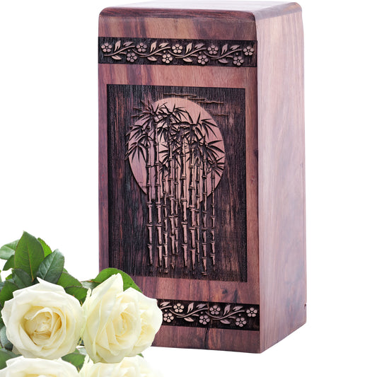 Bamboo Urn Size 5 Inch 5”(H) x 3”(W) x 3”(L)