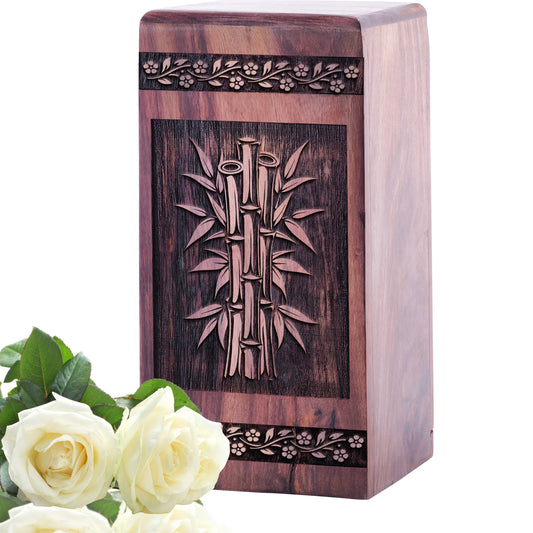 Bamboo Urn Size 5 Inch 5”(H) x 3”(W) x 3”(L)