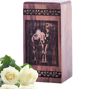 Camel in Desert Urn Size 5(H)x3(W)x3(L)Inches