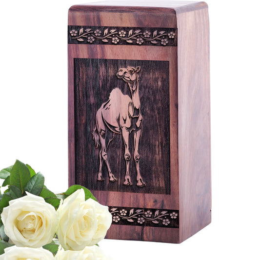 Camel in Desert Urn Size 5 Inch 5”(H) x 3”(W) x 3”(L)