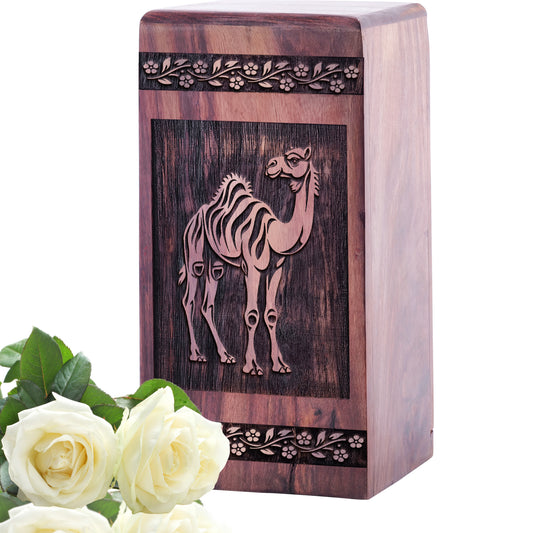 Camel in Desert Urn Size 5 Inch 5”(H) x 3”(W) x 3”(L)