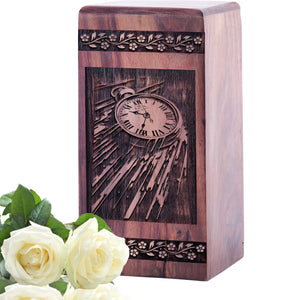 Clock Urn Size 5(H)x3(W)x3(L)Inches