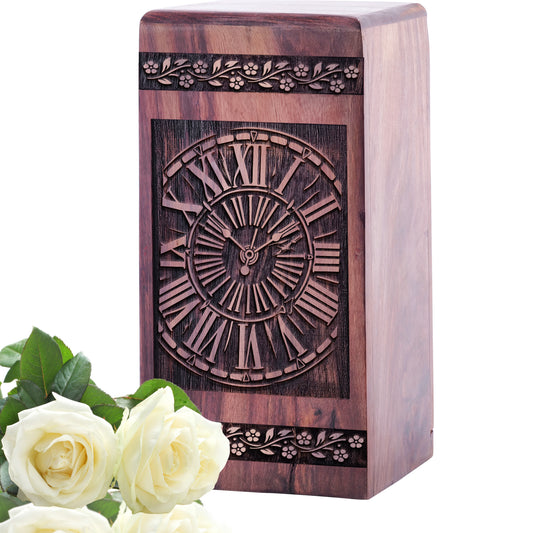 Clock Urn Size 5 Inch 5”(H) x 3”(W) x 3”(L)