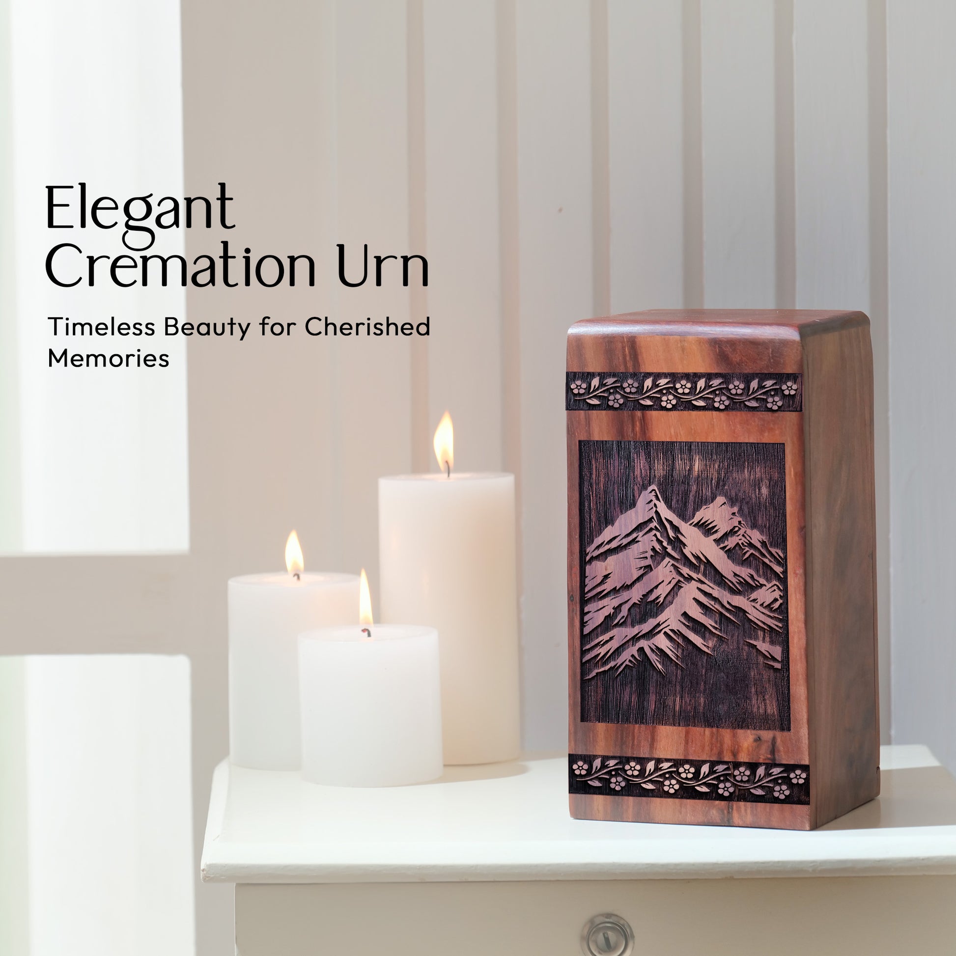 Glacier Urn Size 10 Inch 10”(H) x 5.5”(W) x 5.5”(L)