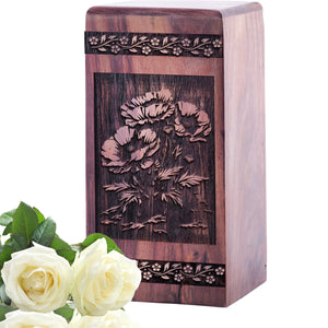 poppies in field Urn Size 5(H)x3(W)x3(L)Inches