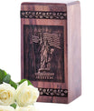 Large Wooden Statue of Liberty Memorial Urn for Human Ashes