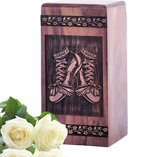 ballet shoes Urn Size 5 Inch 5”(H) x 3”(W) x 3”(L)