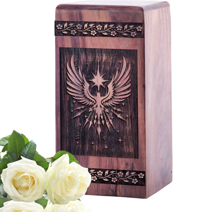 Beautiful Handmade Celestial Wood Urn for Human Ashes