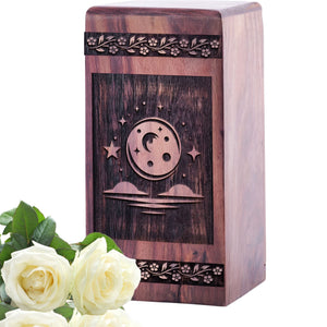 Unique Celestial Wood Memorial Urn for AdultCremation