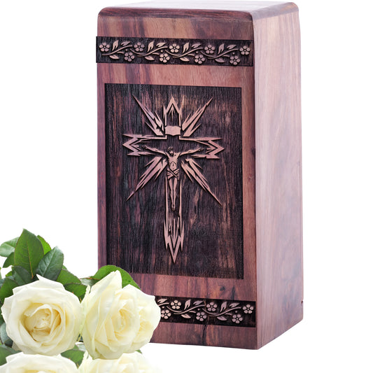 Crucifixion of jesus Urn Size 5 Inch 5”(H) x 3”(W) x 3”(L)