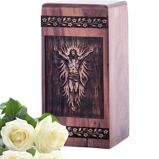 Crucifixion of jesus Urn Size 5 Inch 5”(H) x 3”(W) x 3”(L)