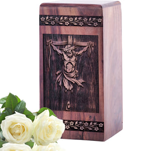 Crucifixion of jesus Urn Size 5(H)x3(W)x3(L)Inches