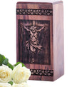 Beautiful Medium Wooden Crucifixion of Jesus Cremation Urn