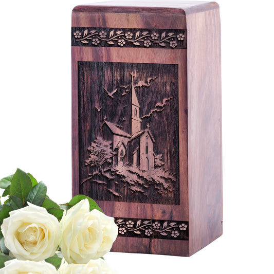 church Urn Size 5 Inch 5”(H) x 3”(W) x 3”(L)