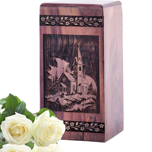 church Urn Size 5 Inch 5”(H) x 3”(W) x 3”(L)