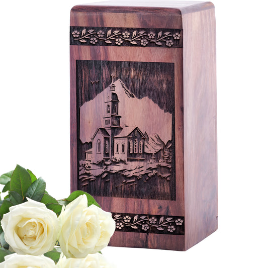 church Urn Size 5 Inch 5”(H) x 3”(W) x 3”(L)