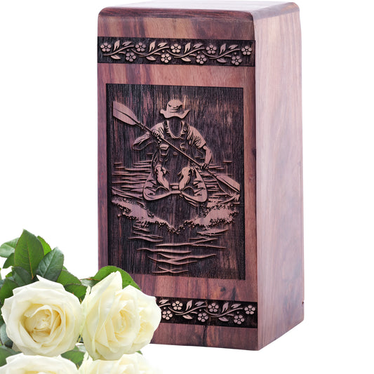 KAYAKING Urn Size 5 Inch 5”(H) x 3”(W) x 3”(L)