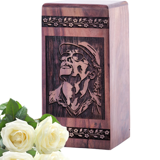 king of pop Urn Size 5 Inch 5”(H) x 3”(W) x 3”(L)
