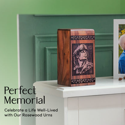 king of pop Urn Size 11.25 Inch 11.25”(H) x 6.25”(W) x 6.25”(L)