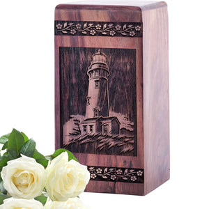 Handmade Wooden Martha's Vineyard Urn for Human Burial Ashes