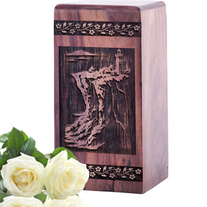 Beautiful Handcrafted Martha's Vineyard Wood Urn for Human Ashes