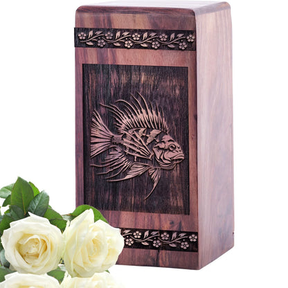 Small Keepsake Wooden Aquaria Urn for Cremation Ashes keepsake
