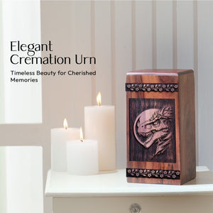 Handmade Wooden Mexican Fiestas Cremation Urn for AdultAshes