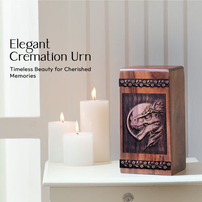 Handmade Wooden Mexican Fiestas Cremation Urn for AdultAshes