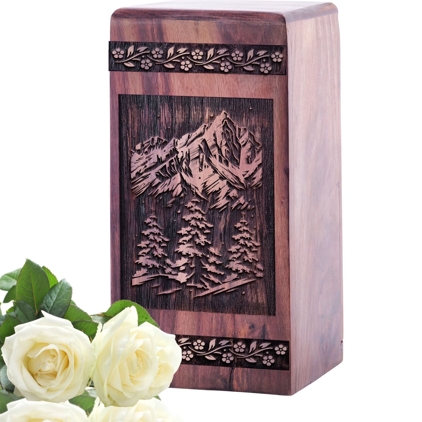 Medium Squaw Valley Wooden Urn for Human Cremation Ashes
