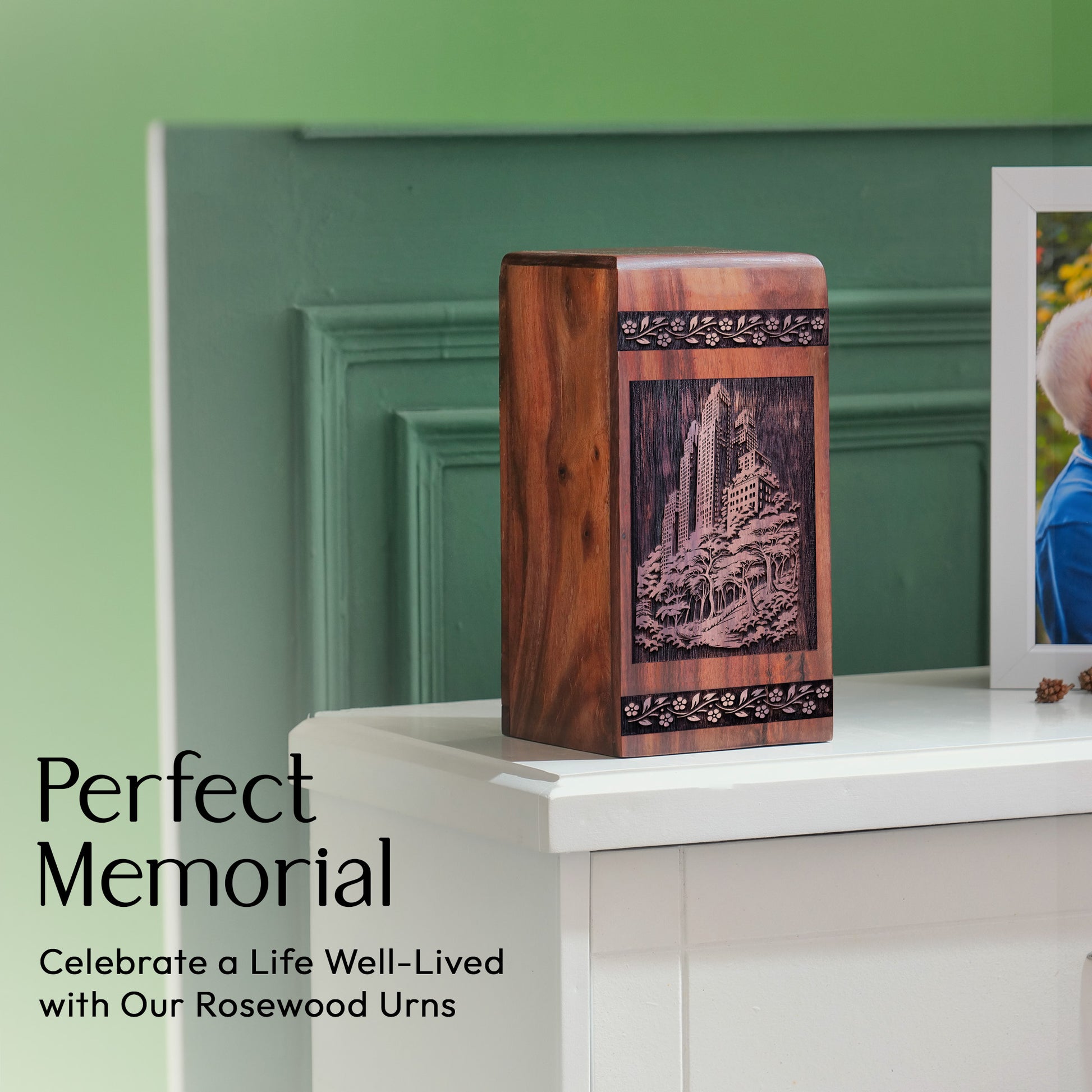 central park Urn Size 11.25 Inch 11.25”(H) x 6.25”(W) x 6.25”(L)