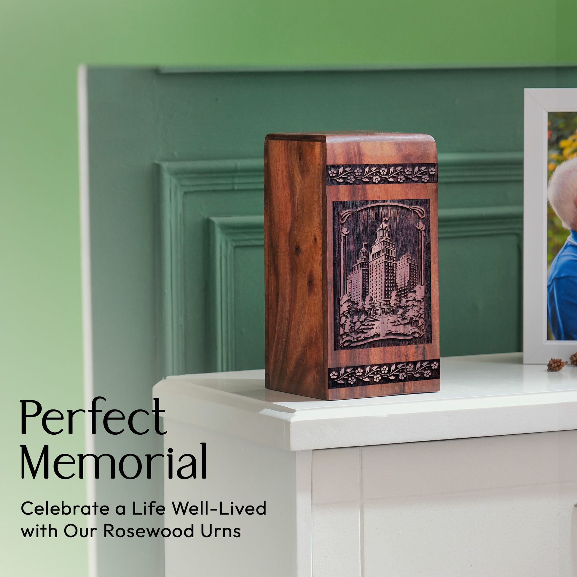 central park Urn Size 11.25 Inch 11.25”(H) x 6.25”(W) x 6.25”(L)