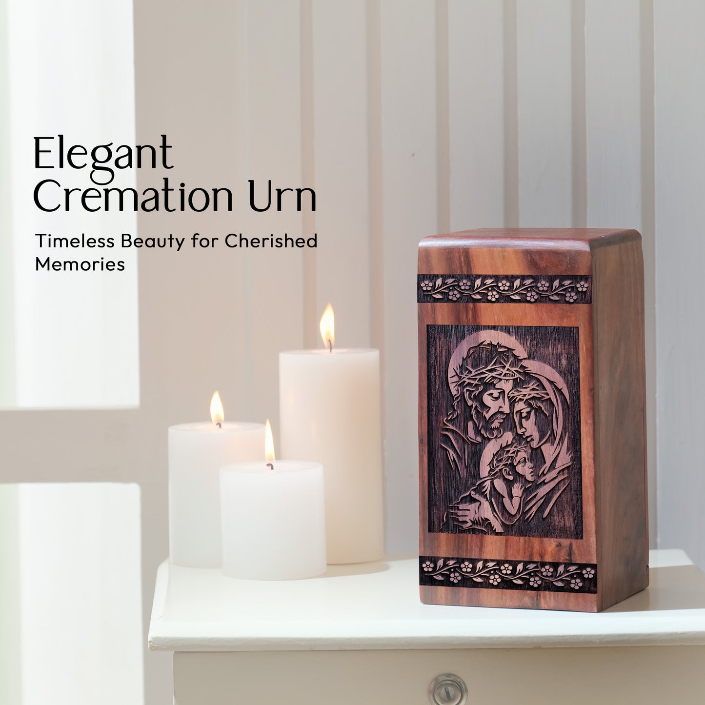 christian icons Urn Size 10 Inch 10”(H) x 5.5”(W) x 5.5”(L)