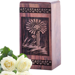 Beautiful Wooden Urn with Christian Urn for Adults