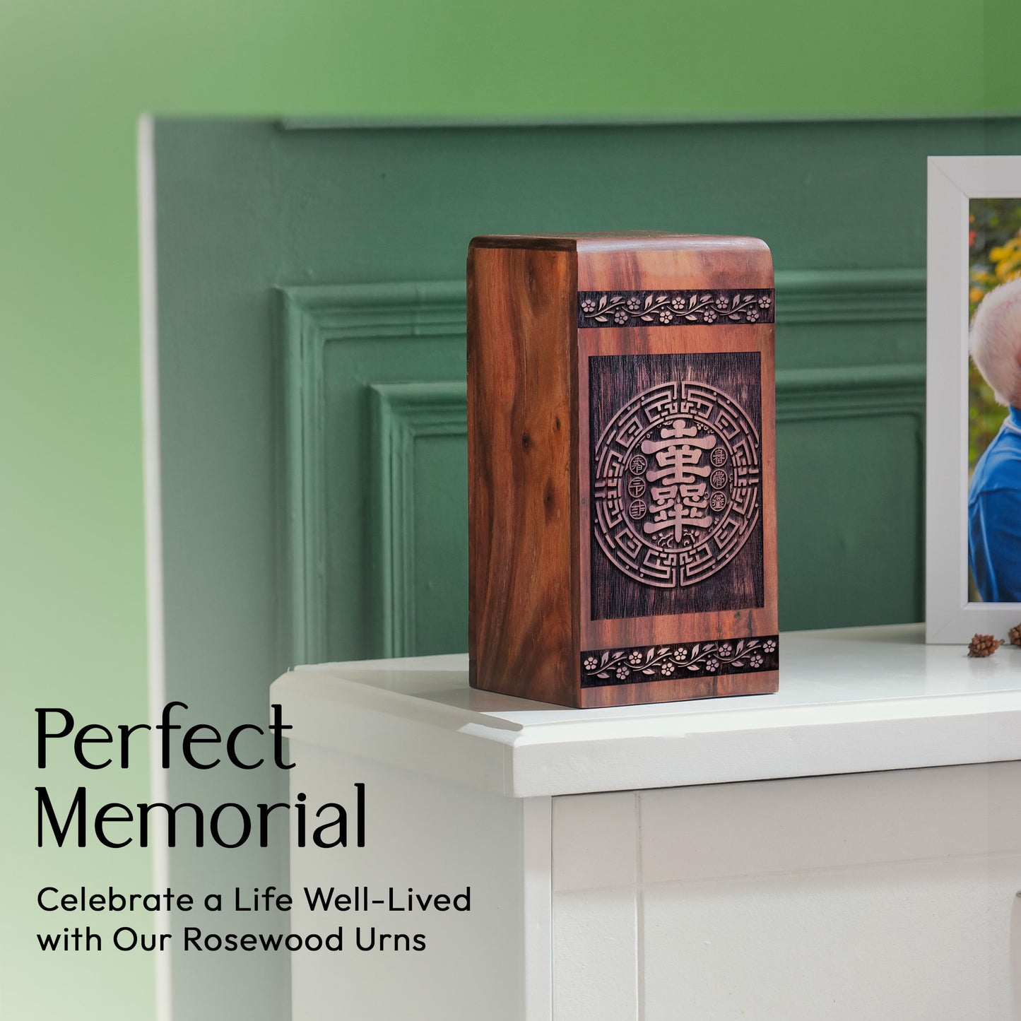 feng shui Urn Size 11.25 Inch 11.25”(H) x 6.25”(W) x 6.25”(L)