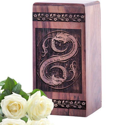 Unique Wooden Cremation Urn with Feng Shui Urn