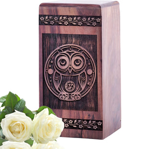 Unique Large Wooden Feng Shui Memorial Urn for Human Ashes